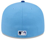 New Era 59FIFTY MLB Toronto Blue Jays Embroidered 2026 Spring Training Sidepatch Pre-Curved Visor Fitted Hat - Powder Blue/Royal Blue