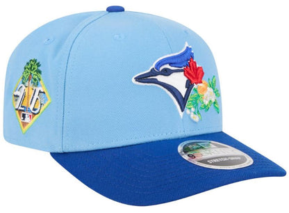 New Era MLB Toronto Blue Jays 2026 Spring Training Sidepatch 9SEVENTY Stretch-Snap Adjustable Hat - Powder Blue/Royal Blue