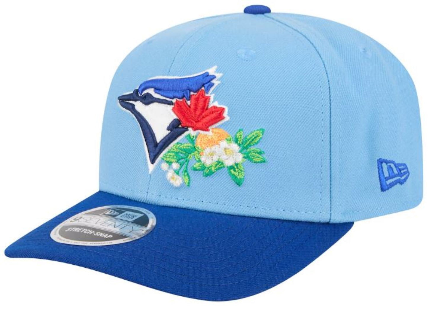 New Era MLB Toronto Blue Jays 2026 Spring Training Sidepatch 9SEVENTY Stretch-Snap Adjustable Hat - Powder Blue/Royal Blue
