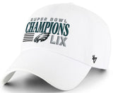 '47 Clean Up NFL Philadelphia Eagles Super Bowl LIX Champions Adjustable Hat - White