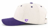 Toronto Raptors 47 Brand Sure Shot Two Tone MVP Adjustable Cap - White/Purple
