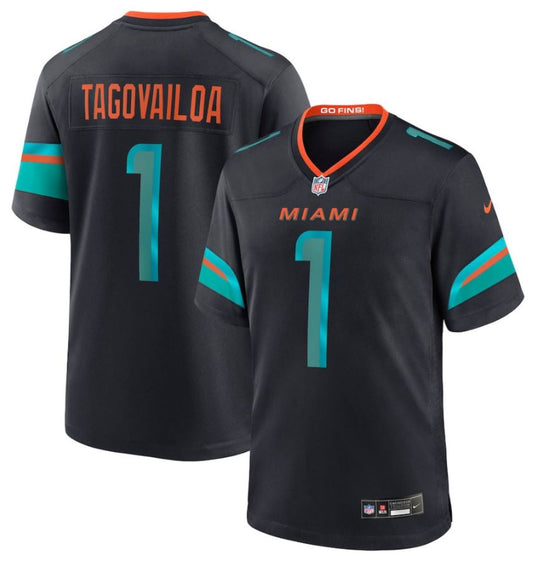 Nike NFL Miami Dolphins Tua Tagovailoa 2025 Rivalries Collection Game Jersey - Pitch Blue