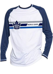 Mens Calhoun NHL Toronto Maple Leafs Striped Long Sleeve Rashguard