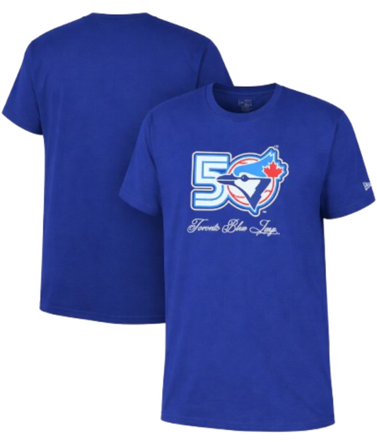 New Era MLB Toronto Blue Jays 50th Season Anniversary T-Shirt - Royal Blue
