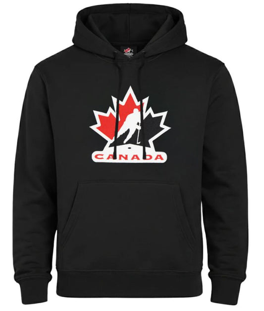 IIHF Hockey Canada Embroidered Applique Logo Pullover Hoodie