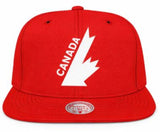 Mitchell & Ness Hockey Canada Leaf 1976 Pro Crown Fit Adjustable Snapback Hat - Red