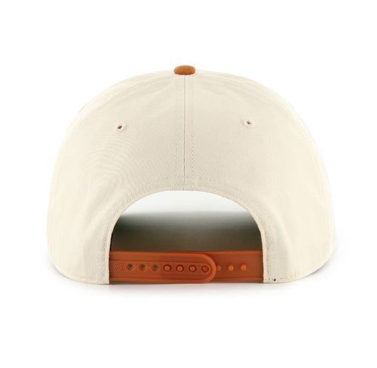 '47 NCAA Texas Longhorns Natural Rope TT Hitch Adjustable Snapback Hat - Beige/Orange