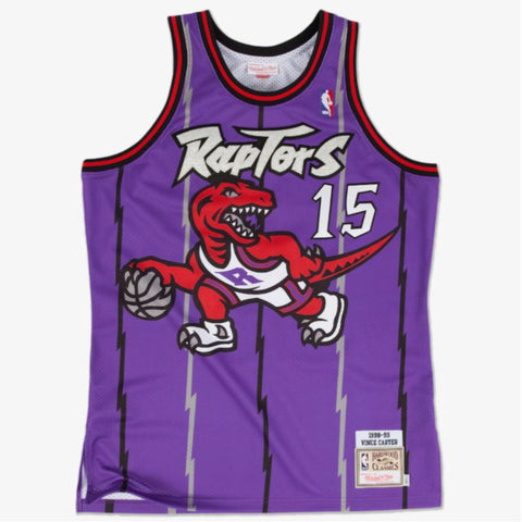 Mitchell & Ness Men's NBA Vince Carter Toronto Raptors 1998/99 AUTHENTIC Jersey - Purple