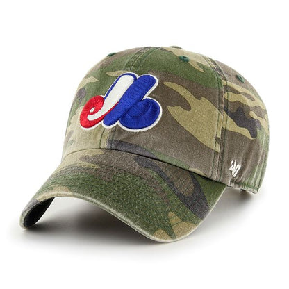 Montreal Expos Camo '47 MLB Clean Up Adjustable Cap