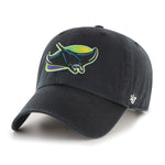 Tampa Bay Rays Cooperstown '47 MLB Black Clean Up Adjustable Cap