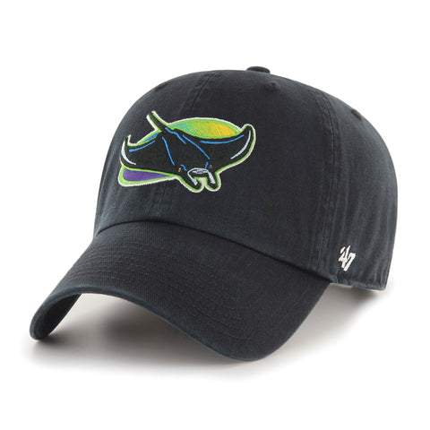 Tampa Bay Rays Cooperstown '47 MLB Black Clean Up Adjustable Cap