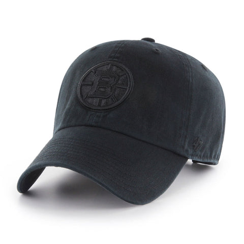 Boston Bruins '47 NHL Clean Up Adjustable Cap - Black / Black