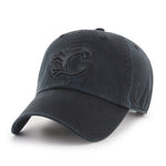 Calgary Flames '47 NHL Clean Up Adjustable Cap - Black / Black