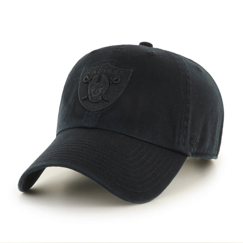 Las Vegas Raiders '47 Brand Black on Black Cleanup Adjustable Hat