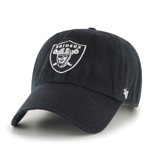Las Vegas Raiders '47 Brand Black Cleanup Adjustable Hat