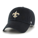 New Orleans Saints NFL '47 Brand Black Cleanup Adjustable Hat
