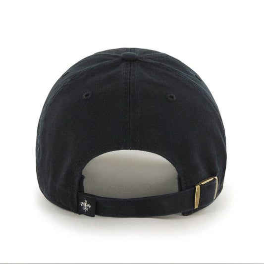 New Orleans Saints NFL '47 Brand Black Cleanup Adjustable Hat
