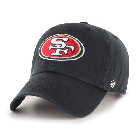 47 Brand NFL San Francisco 49ers Clean Up Adjustable Hat - Black