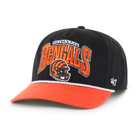 '47 NFL Cincinnati Bengals Palmero Hitch RF Adjustable Snapback Hat - Black / Orange