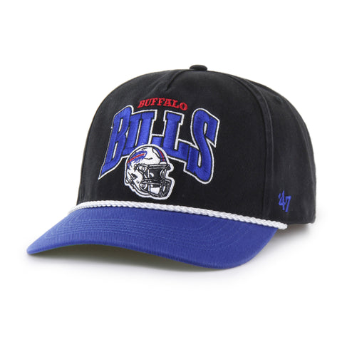 '47 NFL Buffalo Bills Palmero Hitch RF Adjustable Snapback Hat - Black / Blue