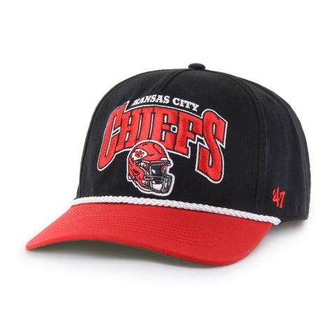 '47 NFL Kansas City Chiefs Palmero Hitch RF Adjustable Snapback Hat - Black / Red