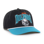 '47 NFL Miami Dolphins Palmero Hitch RF Adjustable Snapback Hat - Black / Teal
