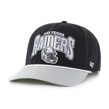 '47 NFL Las Vegas Raiders Palmero Hitch RF Adjustable Snapback Hat - Black / Grey