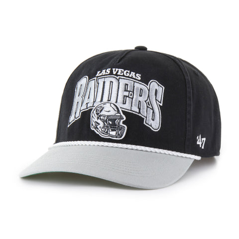 '47 NFL Las Vegas Raiders Palmero Hitch RF Adjustable Snapback Hat - Black / Grey