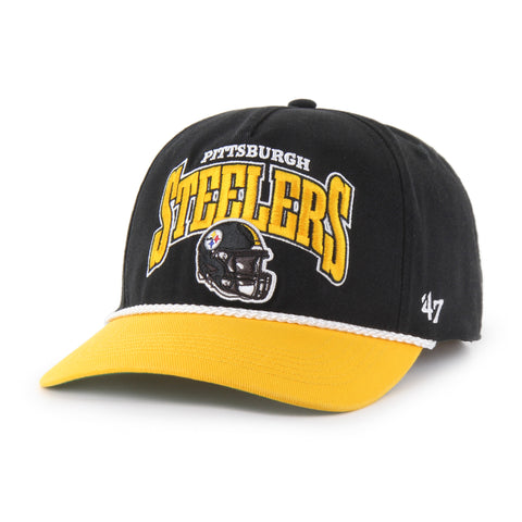 '47 NFL Pittsburgh Steelers Palmero Hitch RF Adjustable Snapback Hat - Black / Yellow