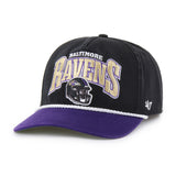 '47 NFL Baltimore Ravens Palmero Hitch RF Adjustable Snapback Hat - Black / Purple