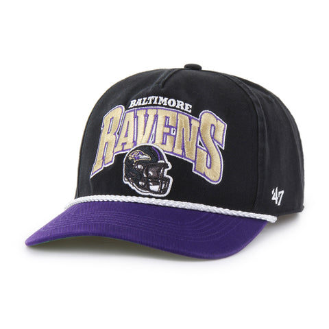 '47 NFL Baltimore Ravens Palmero Hitch RF Adjustable Snapback Hat - Black / Purple