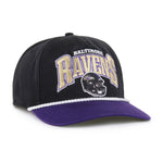 '47 NFL Baltimore Ravens Palmero Hitch RF Adjustable Snapback Hat - Black / Purple