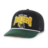 '47 NFL Green Bay Packers Palmero Hitch RF Adjustable Snapback Hat - Black / Green