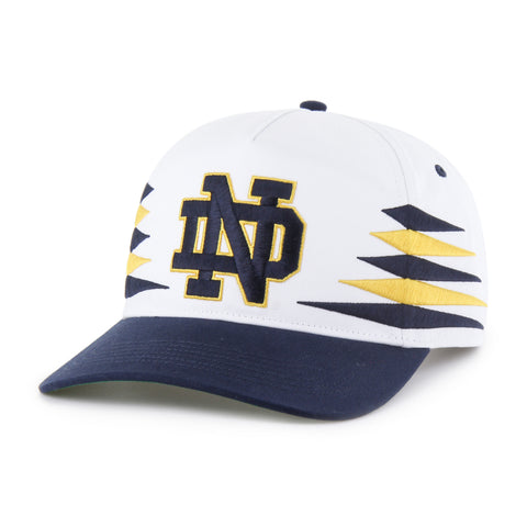 '47 NCAA Notre Dame Fighting Irish Diamond Hitch Adjustable Snapback Hat - White/Navy