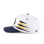 '47 NCAA Notre Dame Fighting Irish Diamond Hitch Adjustable Snapback Hat - White/Navy