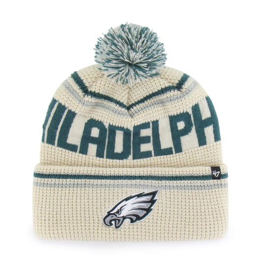 '47 NFL Philadelphia Eagles Quattrle Cuff Knit Beanie - White