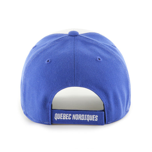 '47 NHL Quebec Nordiques Tri Time MVP Adjustable Hat - White/Blue