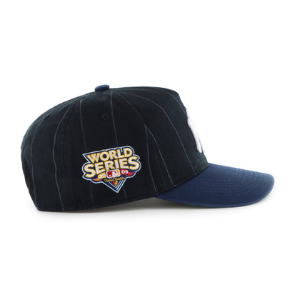 '47 MLB New York Yankees Pinstripe Hitch Snapback Hat - Black/Navy