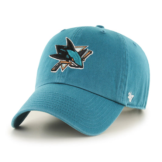 '47 NHL San Jose Sharks Clean Up Adjustable Cap - Teal
