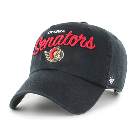 '47 Women's NHL Ottawa Senators Phoebe Clean Up Adjustable Hat - Black