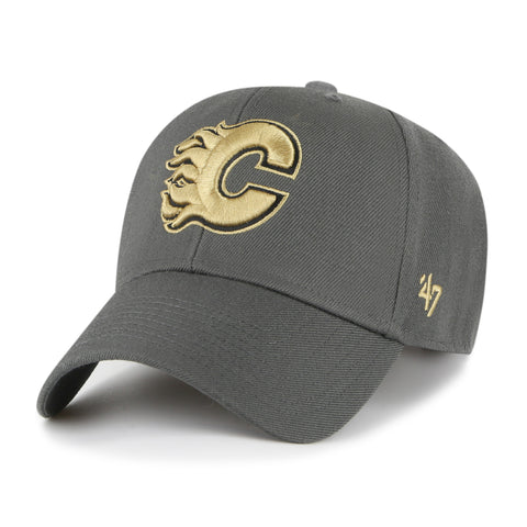 47 NHL Calgary Flames MVP Adjustable Snapback Hat Smoke Show - Grey