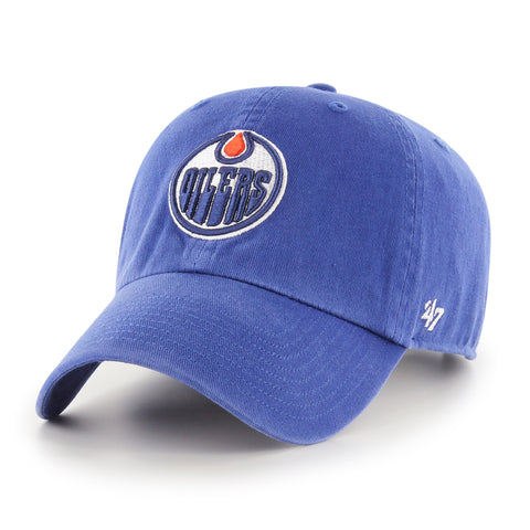 Edmonton Oilers '47 NHL Blue Clean Up Adjustable Cap
