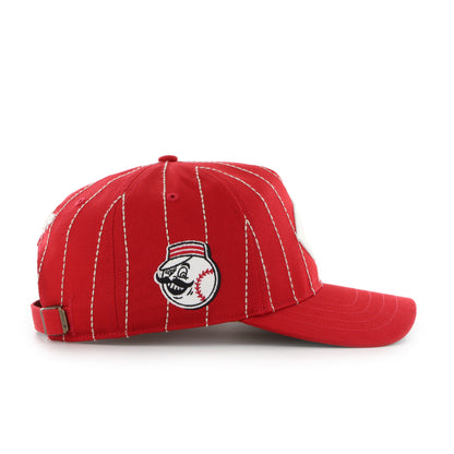 '47 MLB Cincinnati Reds Rawlings Pinstripe Hitch Adjustable Hat - Red