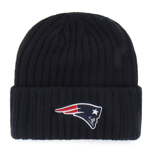 '47 NFL New England Patriots Ribbed Snowdrift Cuff Knit Beanie - Black