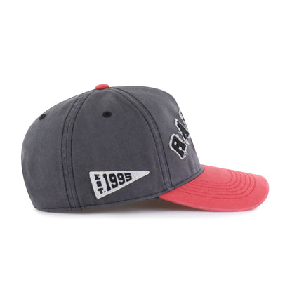 '47 NBA Toronto Raptors Calderwood Hitch RF Adjustable Snapback - Black/Red