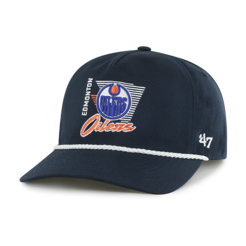 '47 NHL Edmonton Oilers Splint Hitch Adjustable Snapback Cap - Navy