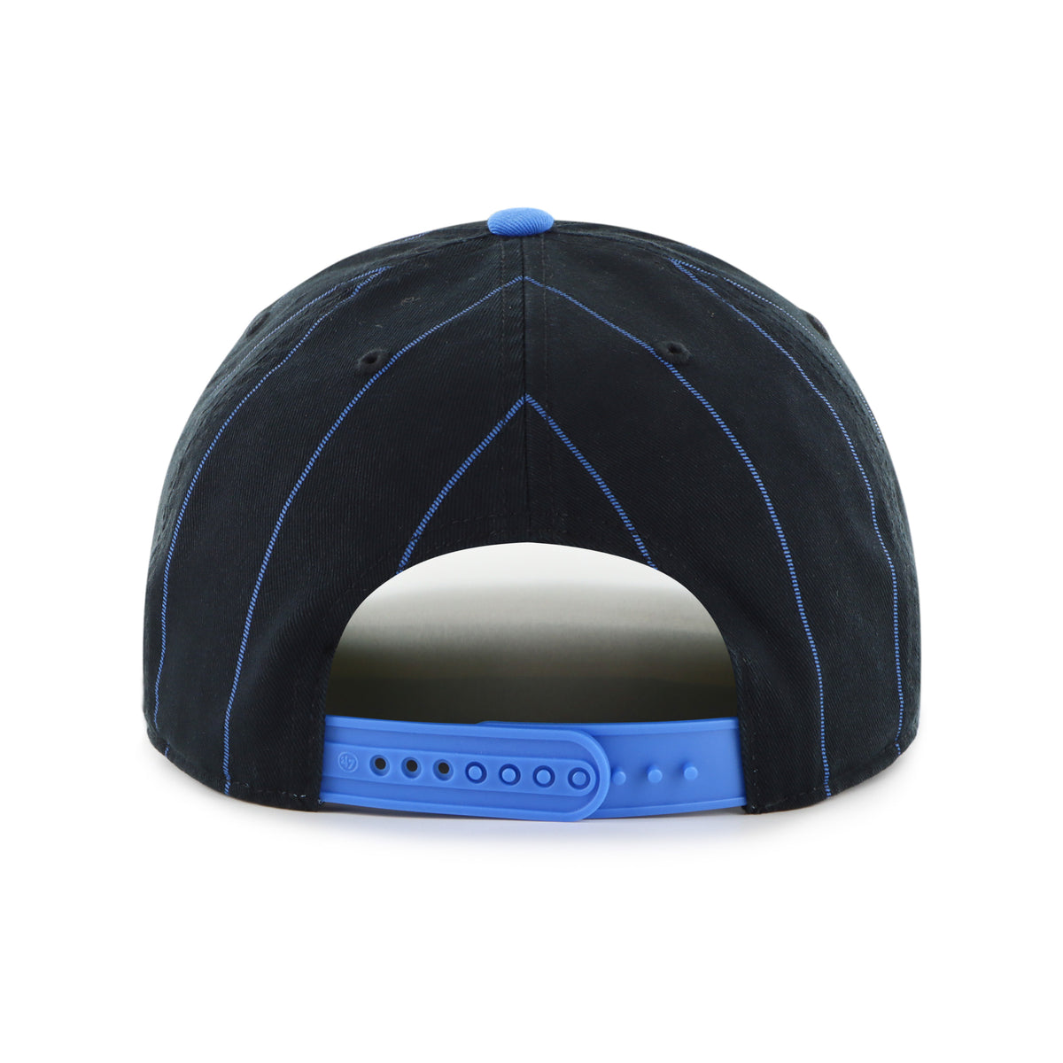 '47 NHL Quebec Nordiques Pinstripe Hitch Snapback Hat - Black/Blue