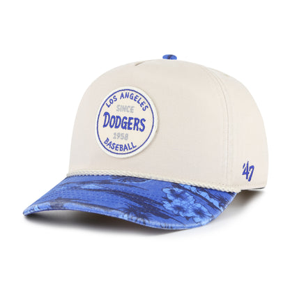 '47 MLB Los Angeles Dodgers Fiji Rope Hitch Adjustable Hat - Beige / Blue
