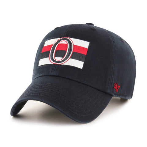 Ottawa Senators '47 Vintage NHL Black Clean Up Adjustable Cap