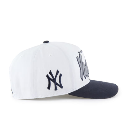 '47 Hitch MLB New York Yankees Drop Shadow Adjustable Cap - White/Navy